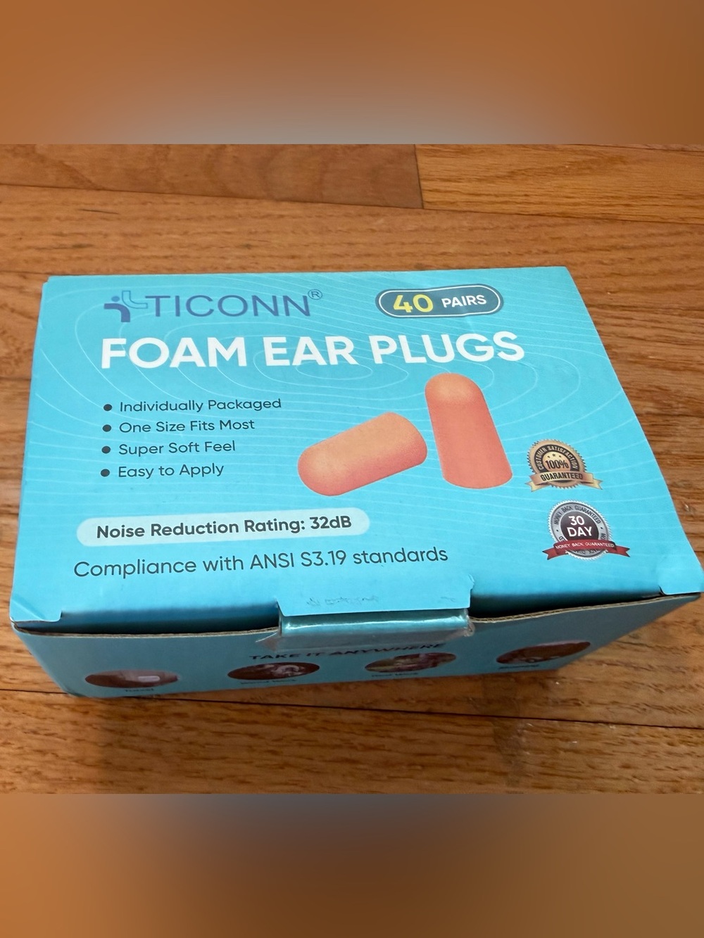 Foam Ear Plugs 40 Pairs Noise Reduction 32dB